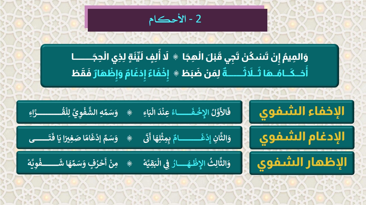 أحكام الميم الساكنة - الصفحة 3